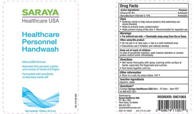 Saraya Hand Sanitizer Spray Alc Bzk (Saraya Hand Sanitizer Spray Alc Bzk)